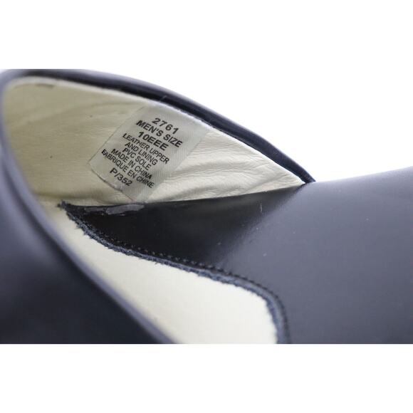 L.B. Evans Duke Scuff Black Genuine Leather Casual Slippers 2761 Size 10 EEE - Picture 2 of 10